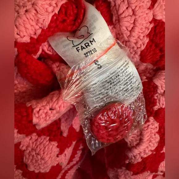 FARM RIO stitch, belted crochet sweater cardigan- size small - Picture 15 of 15